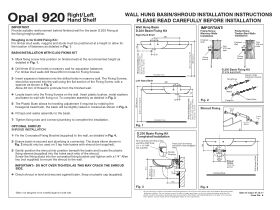 Installation Instructions - Caroma Opal Wall Basin Left Hand Shelf without Overflow No Taphole 920mm White