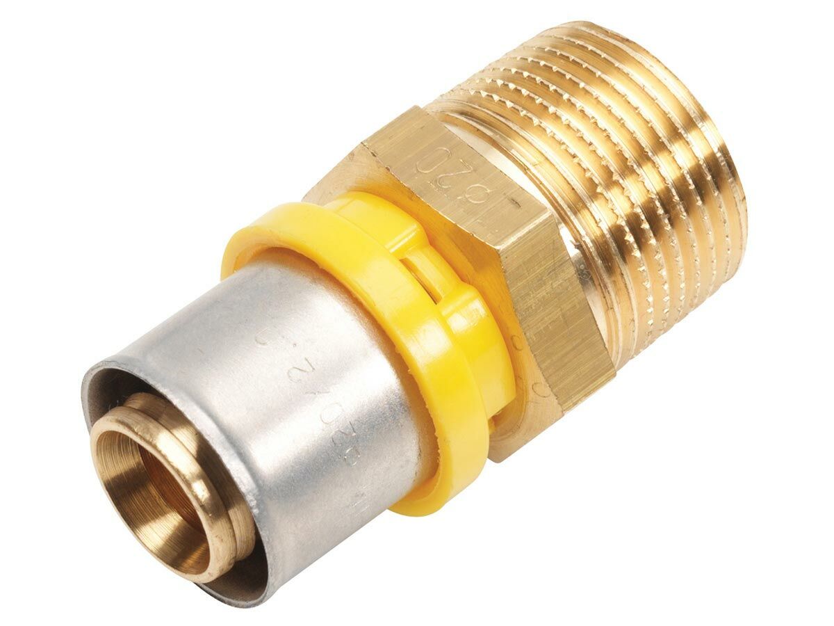 Duopex Gas Crimp Male Adaptor 32mm x 1" from Reece