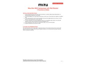 Installation Instructions - Mizu Bloc MK2 Handshower with Wall Bracket 1 Function (3 Star)