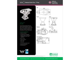 Specification Sheet - 3Monkeez Pedestal Pan P Trap Stainless Steel (3 Star)