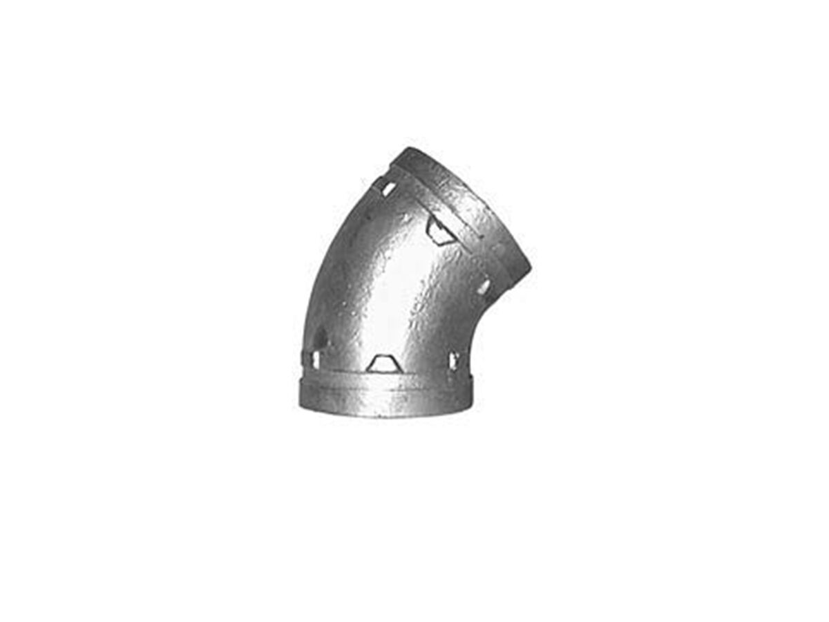 Roll Groove Elbow (Galvanized) 45 Degree