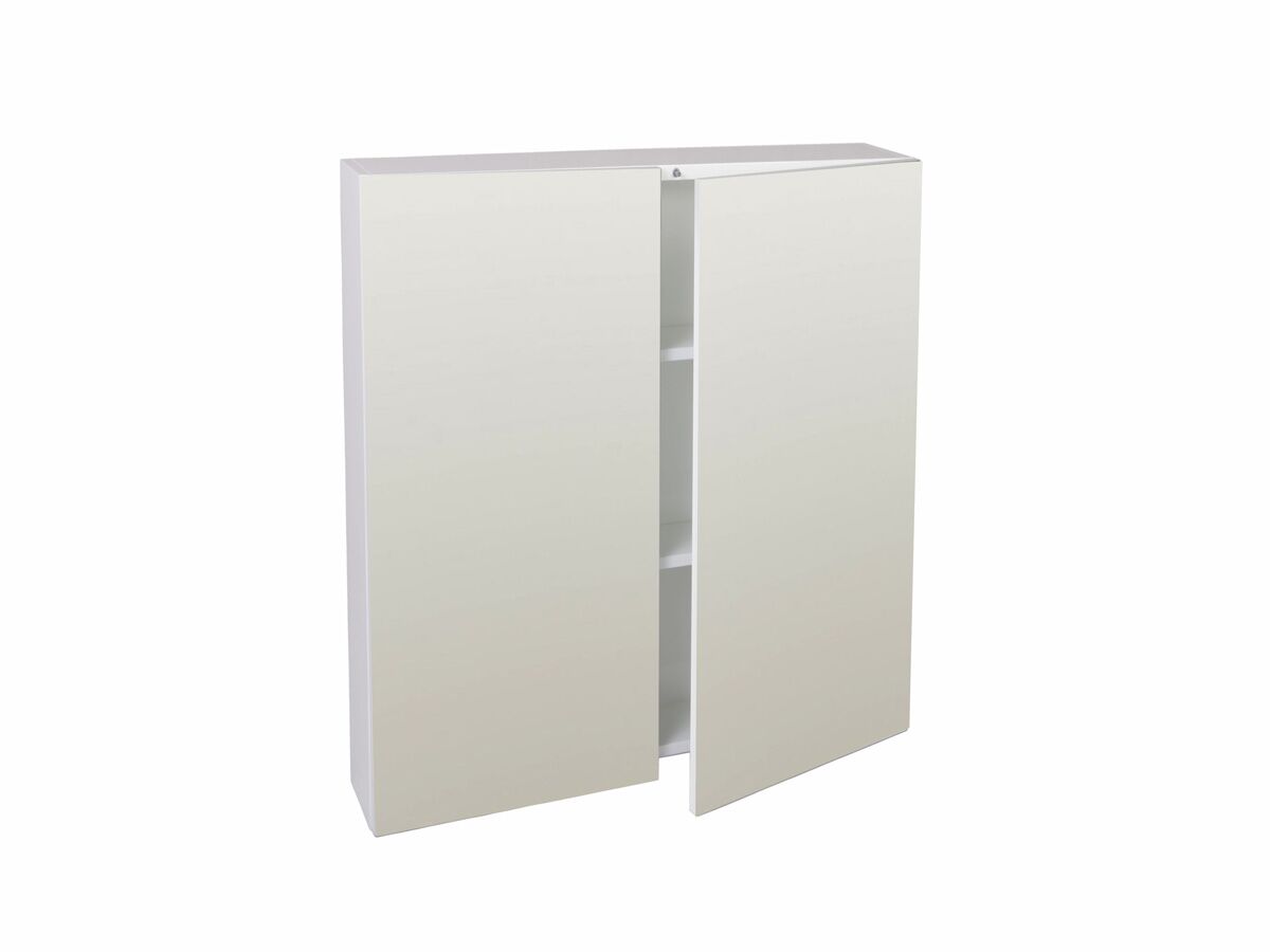 Posh Dominique MKII Mirror Cabinet 600mm 2 Door White