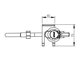 Enware Lab Drench Hose Hand Operated Aerated Single Stream