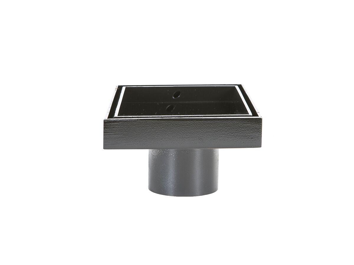 Posh Solus Tile Over Shower Tray with Rear Matte Black Tile Insert Waste 1200mm x 900mm