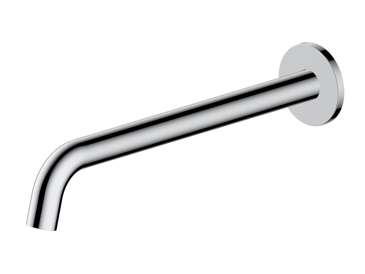 Mizu Drift Wall Basin/Bath Outlet Curve Spout 300 Chrome (6 Star)