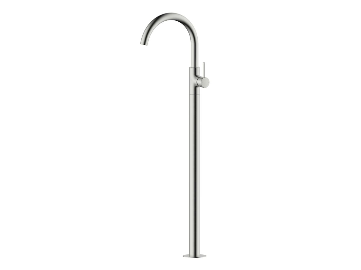 Mizu Drift Floor Mounted Bath Mixer Brushed Nickel
