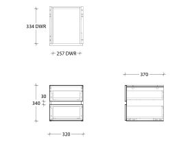 Kado Lux Twin Drawer Box 2 Drawers