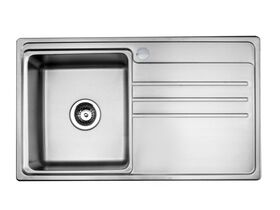 Mizu Geometric Single Bowl Inset Sink Left Hand Bowl 1 Taphole 850mm Stainless Steel