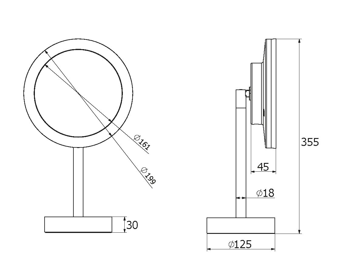 Milli Freestanding LED Mirror from Reece