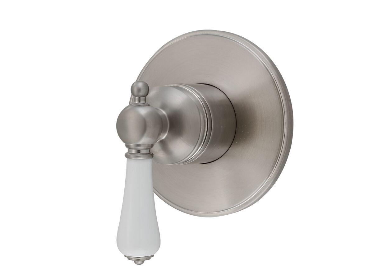 Kado Era Shower Mixer Porcelain Handle Brushed Nickel