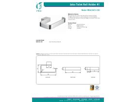Specification Sheet - Aska Single Toilet Roll Holder 138mm Chrome