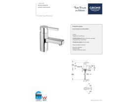 Technical Guide - GROHE Lineare Basin Mixer Chrome (5 Star)