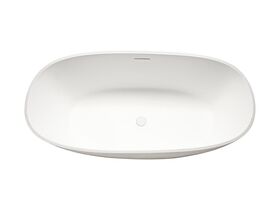 Kado Lussi Freestanding Bath with Plug and Waste 1500mm White