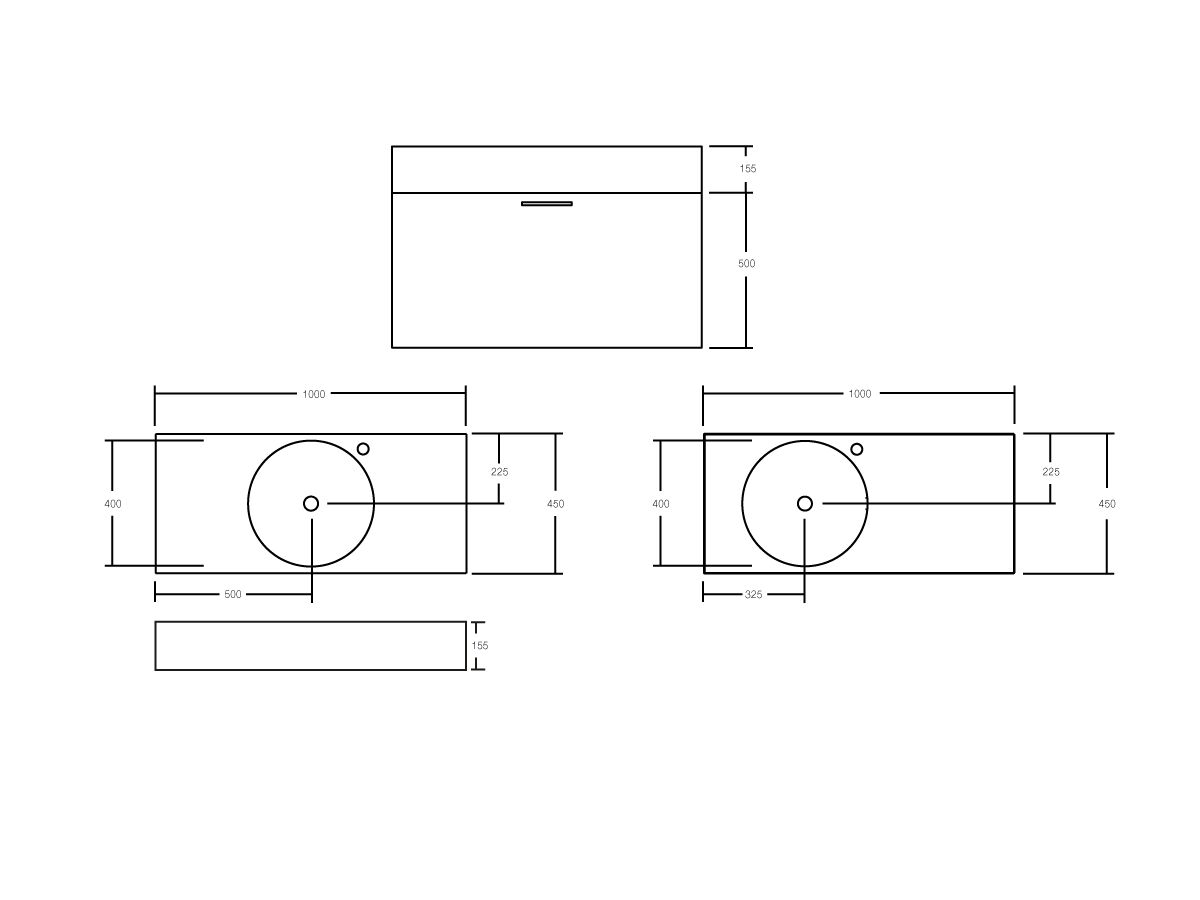 Omvivo Neo Wall Hung Vanity Unit 1000mm from Reece