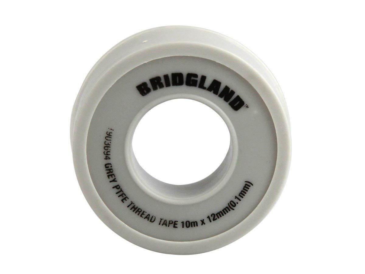 Bridgland Grey PTFE Tape 12mm x 10mtr
