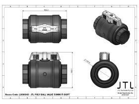 JTL POLY BALL VALVE 50MM FI BSPT
