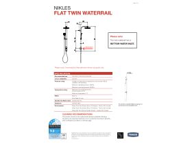 Technical Guide - Nikles Pure Twin Shower 140 Handpiece-Techno 300 Chrome (3 Star)