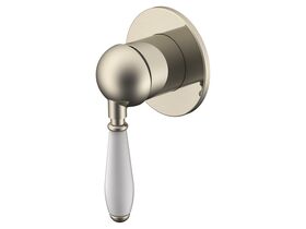 Hero - Milli Voir Shower Mixer Porcelain Small Cover Plate Brushed Nickel