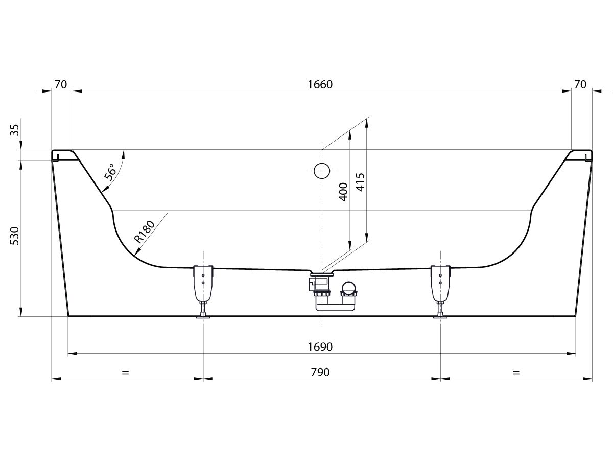 Roca Duo Plus Oval Freestanding Bath White