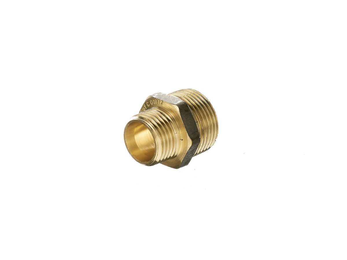 Nipple Hex Reducing Brass 20mm x 15mm