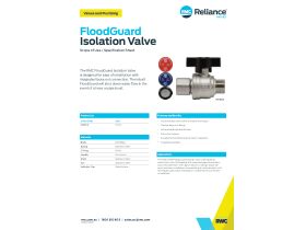 Specification Sheet - Floodguard Isolation Valve