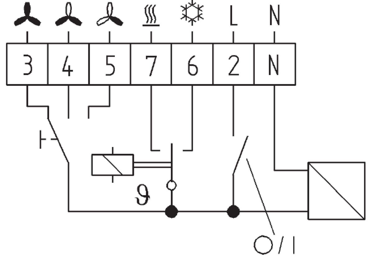KLRE 7203 Eberle Air Conditioner Thermostat 240V from Reece