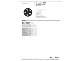 Specification Sheet - EBM Fan Motor W1G172-EC91-01