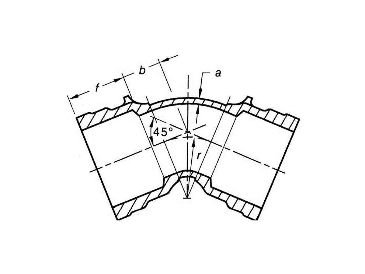 Dimax Ductile Iron Bend (Socket x Socket) PN35 100mm x 45 Degrees from