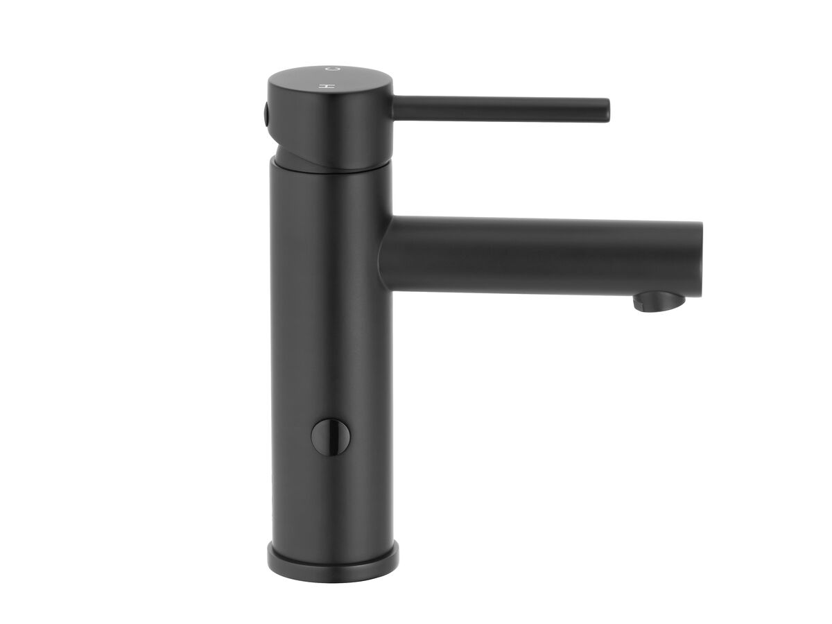 Mizu Drift Dual Function Sensor Basin Mixer Matte Black Mains Powered
