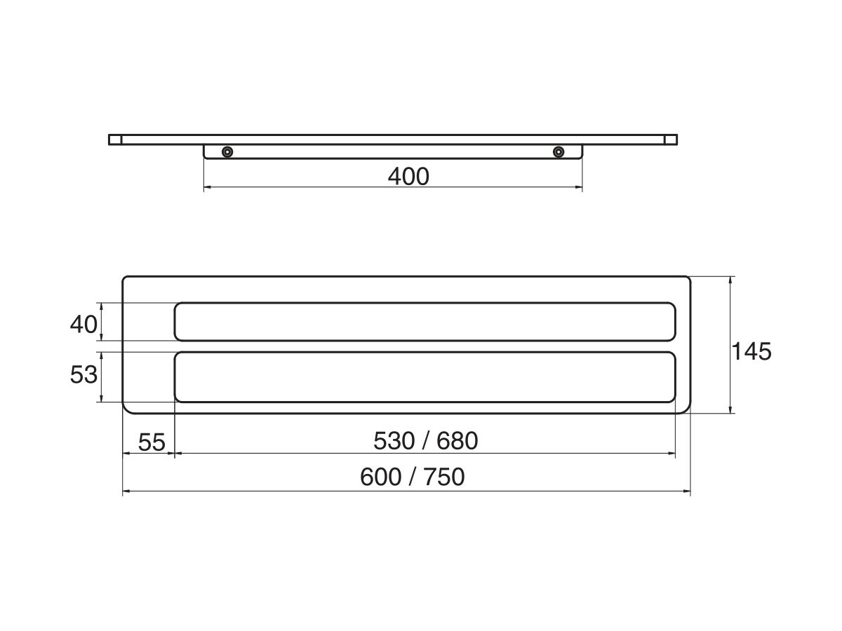 Milli Glance Double Towel Rail 750mm Chrome from Reece