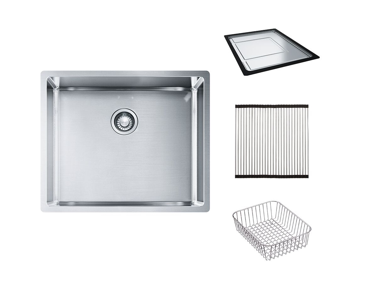 Franke Bow Bxx210 50 Single Bowl Insetundermountflushmount Sink Pack Type 3 Stainless Steel 8374