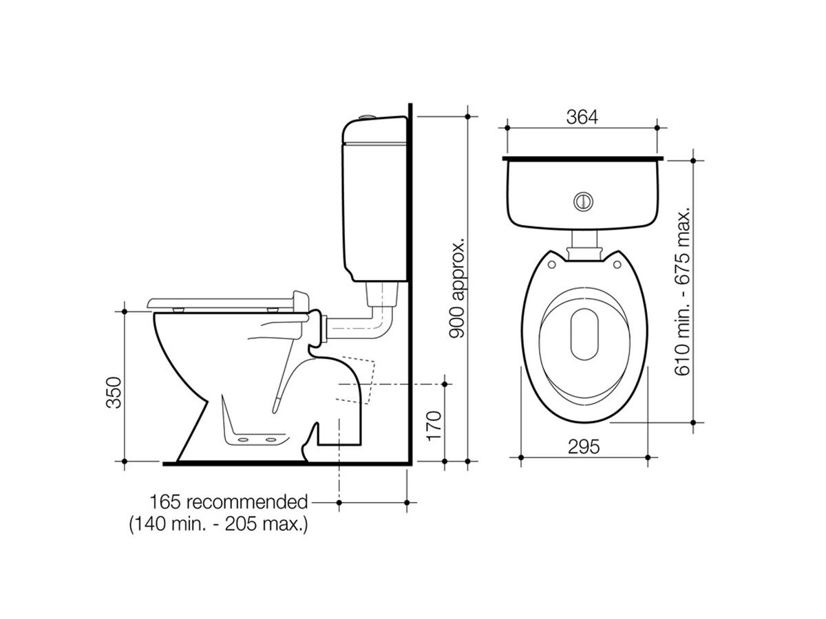 Caroma Junior 200 Toilet Suite S Trap White (4 Star) from Reece