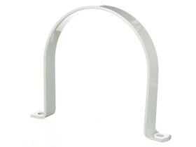 PVC Saddle Clip Powdercoated White 225mm