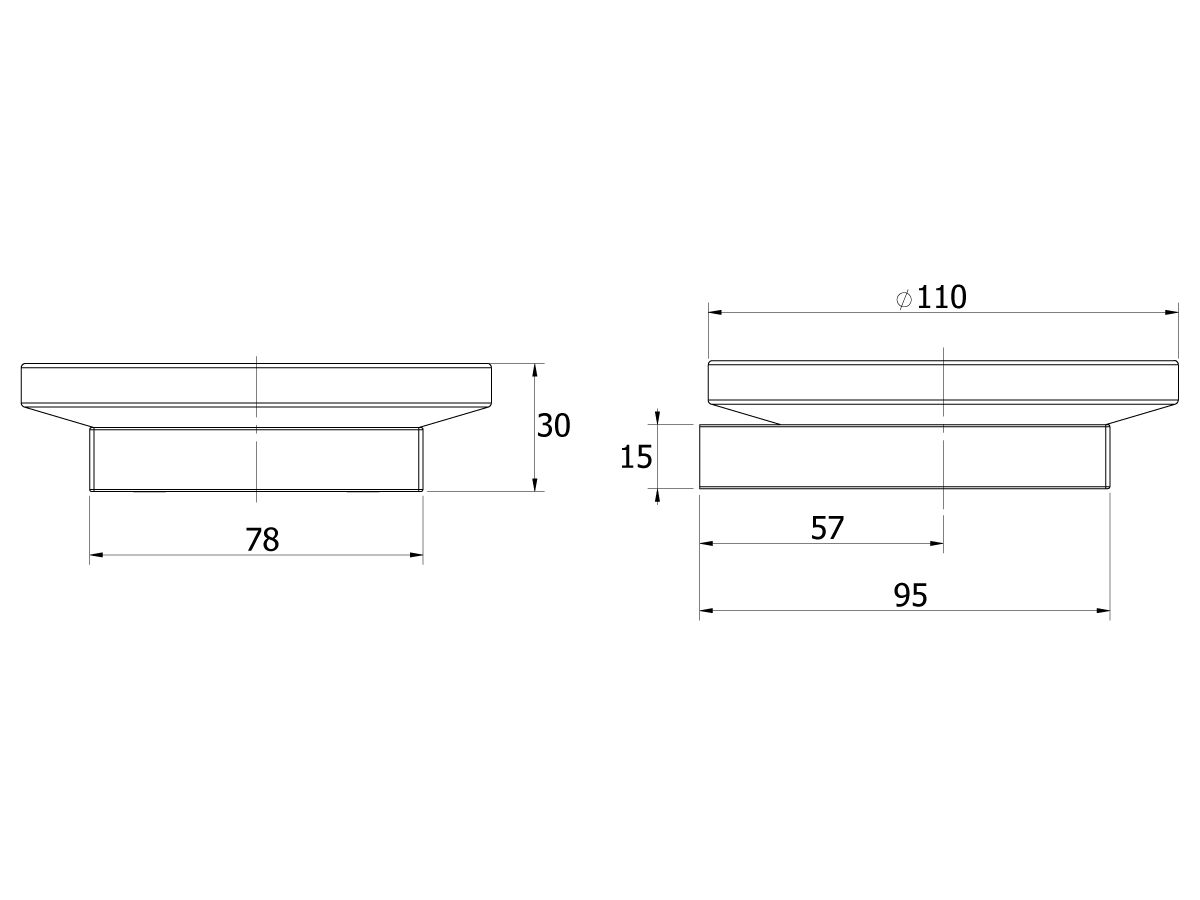 Milli Edge Wall Mounted Soap Dish Chrome from Reece