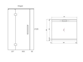 Glacier 3 Sided 1000 x 1000 Alcove Shower Tray & Hinged Screen