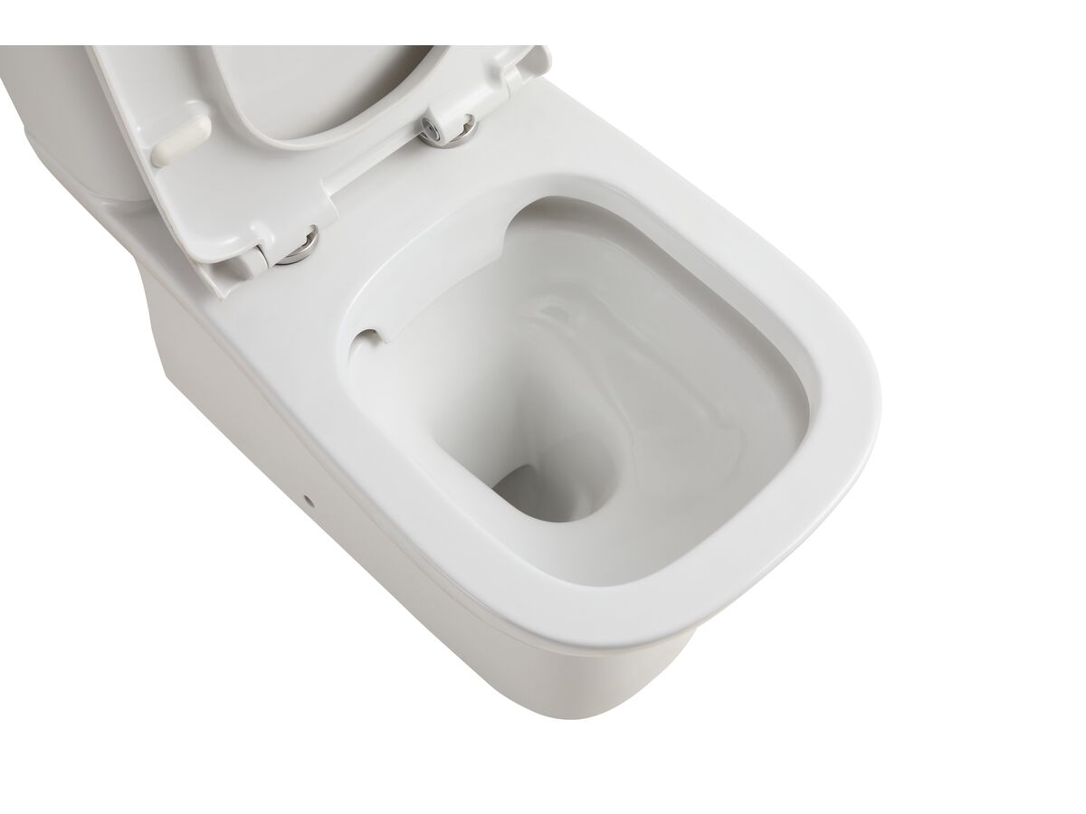 Posh Domaine Rimless Close Coupled Back to Wall Toilet Suite Back Inlet