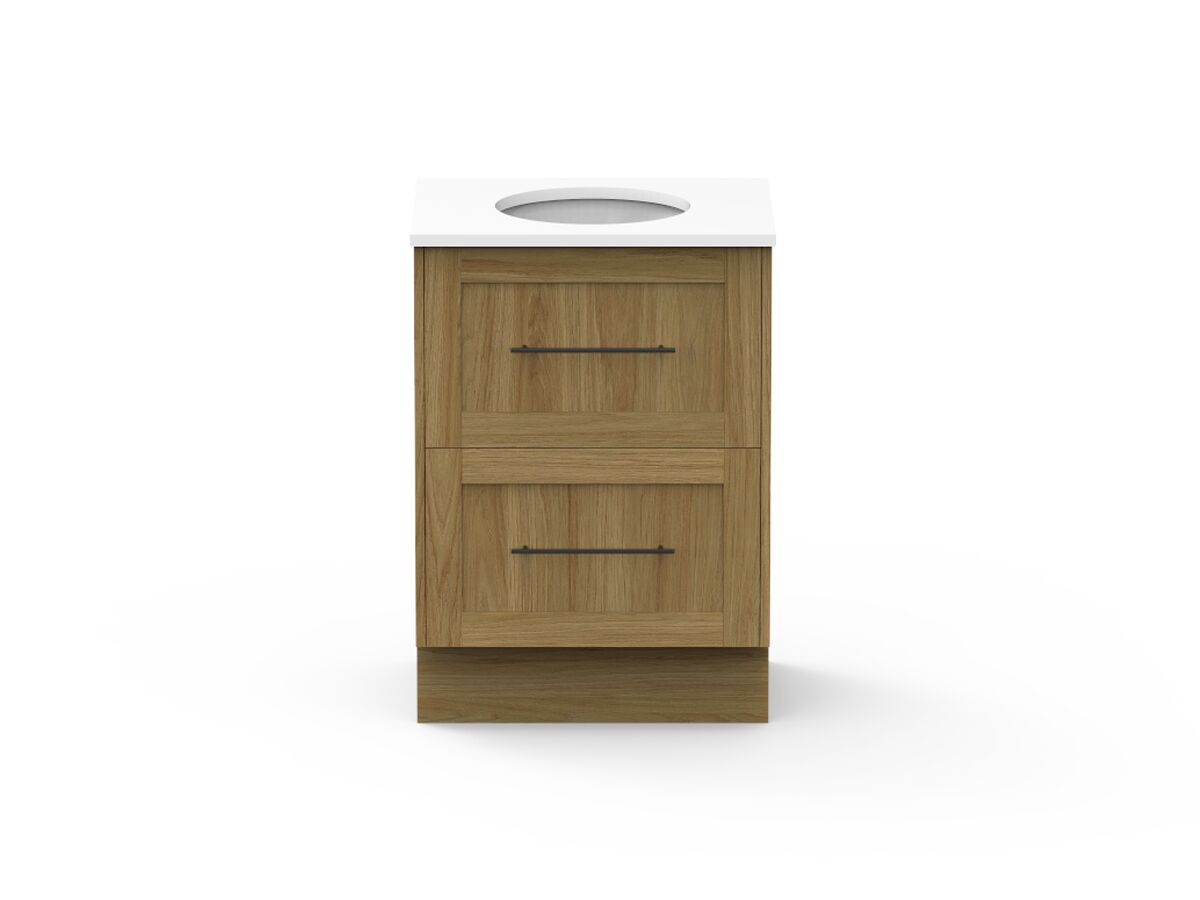 Kado Lux 600mm All Drawer Floor Mounted Vanity Unit 2 Drawers Single