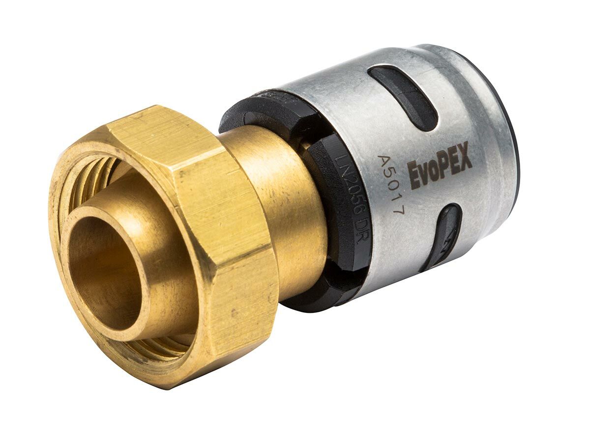EvoPEX Straight Loose Nut Connector 16mm x 1/2" Female from Reece