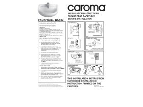 Installation Instructions - Caroma Faun Wall Basin 450 1 Taphole White