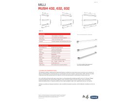Technical Guide - Milli Rush Non Heated Towel Rail 632mm (Each) Black