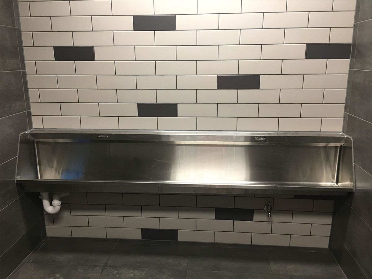 Britex Wall Hung Urinal Trough Stainless Steel