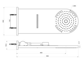 Nikles Pure Blade LED Overhead Shower 2 Functions Chrome (3 Star)