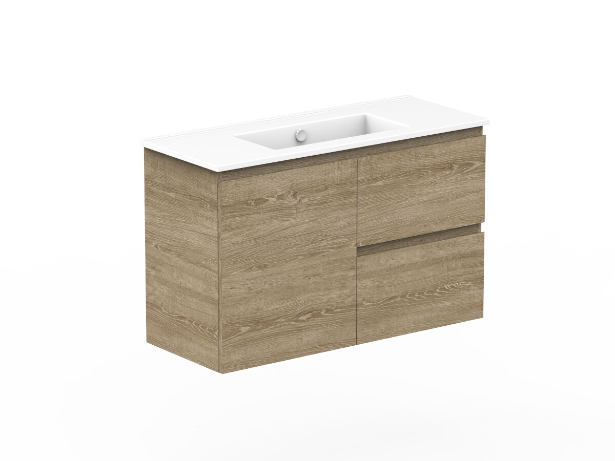 Posh Domaine 900mm Ensuite Wall Hung Vanity Unit Ceramic Top from Reece