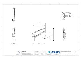 Enware Safira Sink Mixer with Yellow/Blue Indicators (3 Star)