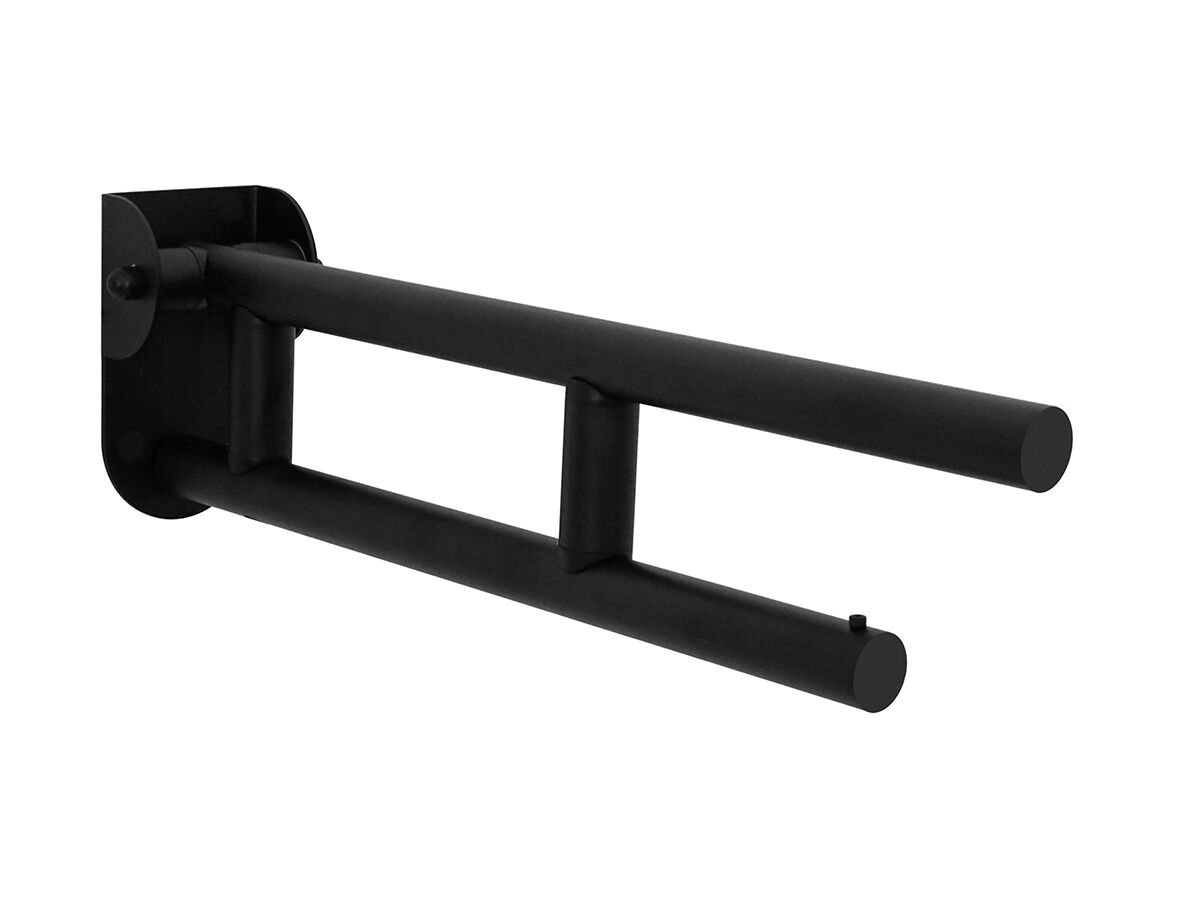 Leo Drop Down Grab Rail Stainless Steel 610mm Black