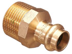 >B< Press Water Male Reducing Coupling 15mm x 3/4" BSP"