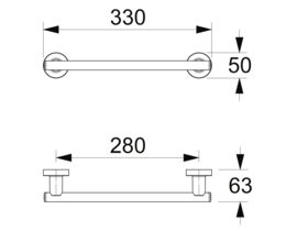 Sonia Tecno Towel Rail 320mm Chrome