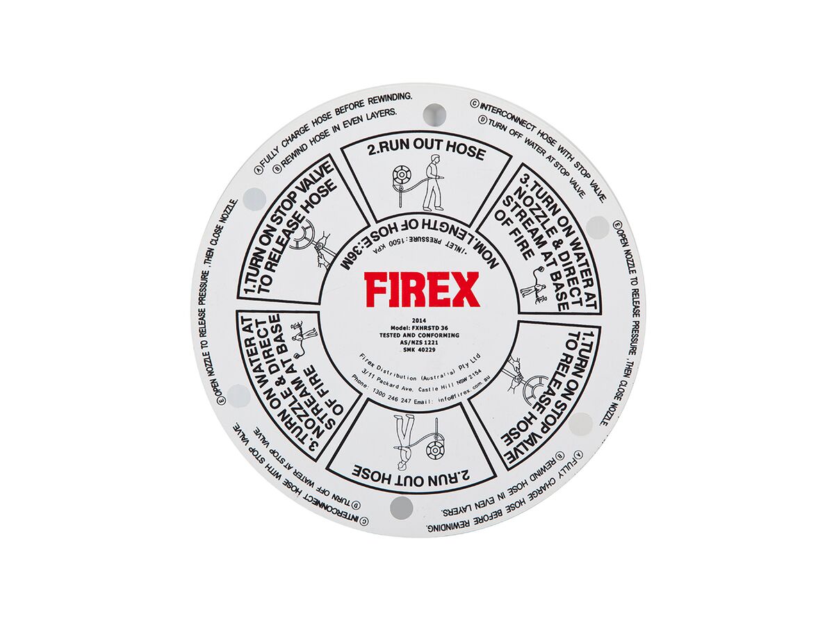 Firex FHR Inst Sign Nameplate - Plastic