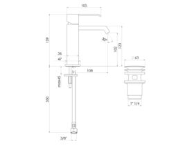 Teknobili Solido Basin Mixer Chrome (6 Star)
