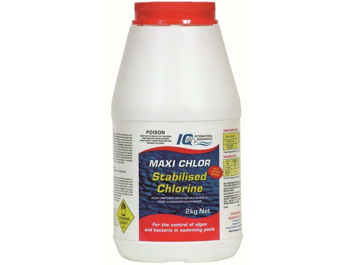 IQ Maxi Chlor Stabilised Granular Chlorine Salt Boost 2kg